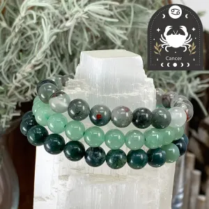 ♋ Cancer - June 21st - July 22nd - Zodiac Astrology Crystal Bracelets Set