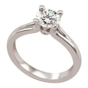 0.30ct Round Brilliant Cut Diamond Solitaire 18ct White Gold Ring