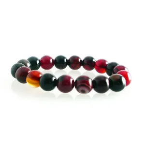 10mm Natural Multi Color Agate Stretch Bracelet