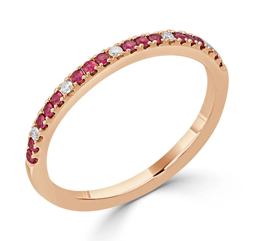 14k Gold Diamond & Ruby Ring