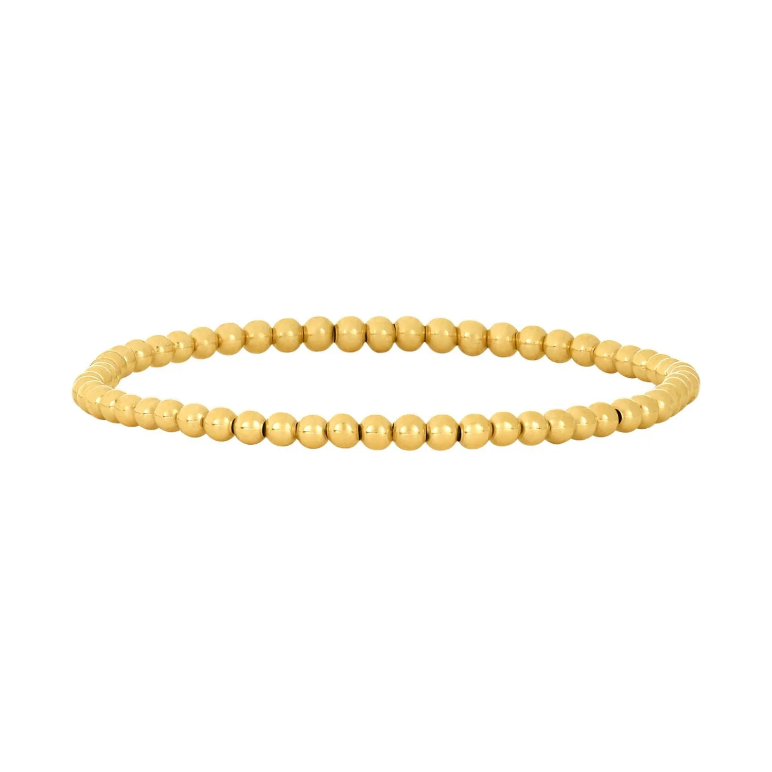 14K Gold Filled 3mm 6.25" Stretch Bead Bracelet