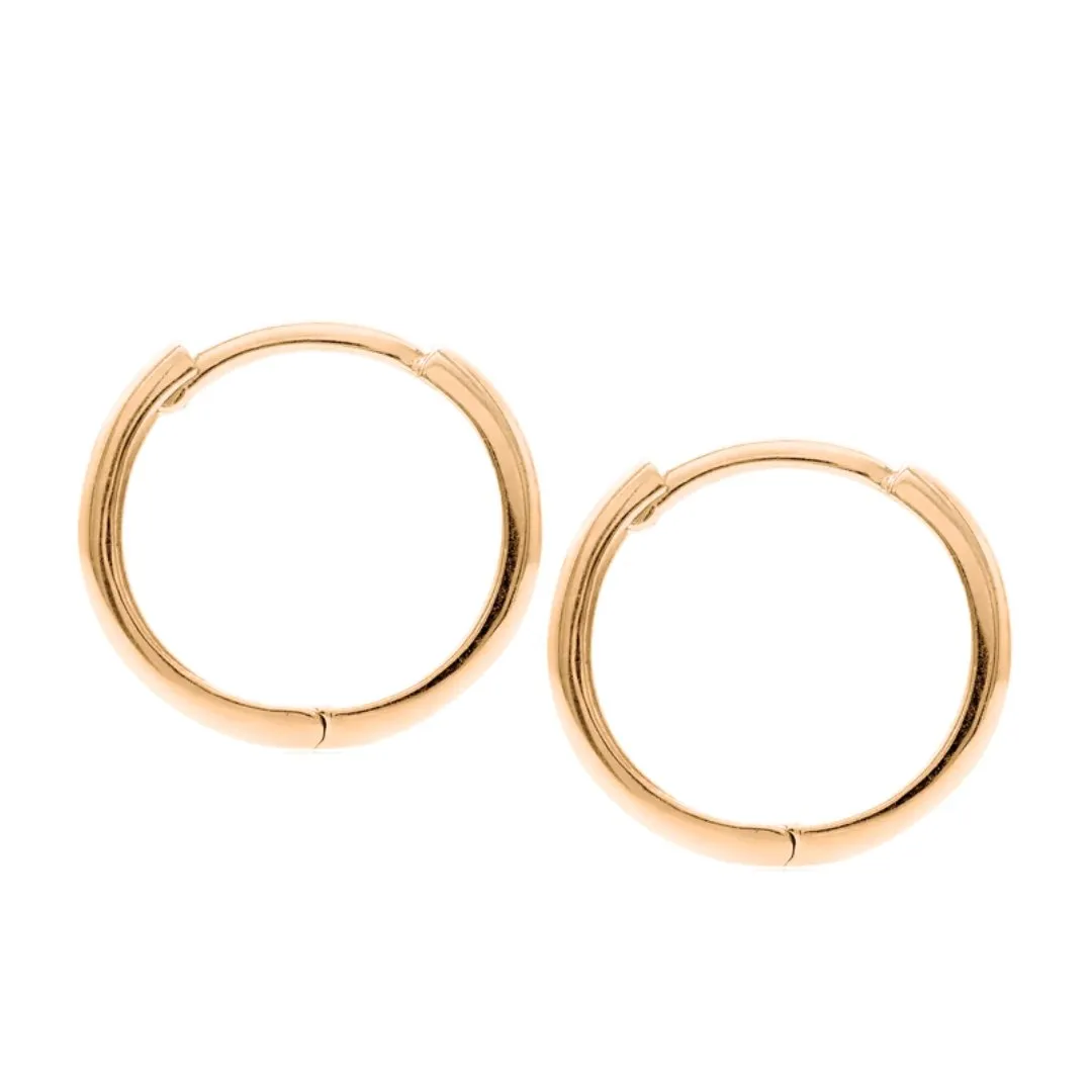 14k Gold Huggie Hoops