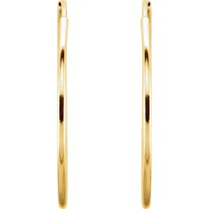 14K Yellow 24 mm Endless Hoop Earrings