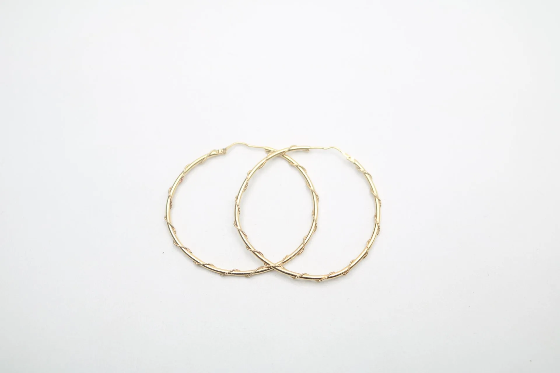 14K Yellow Gold Hoop Earrings (6.3 Grams)