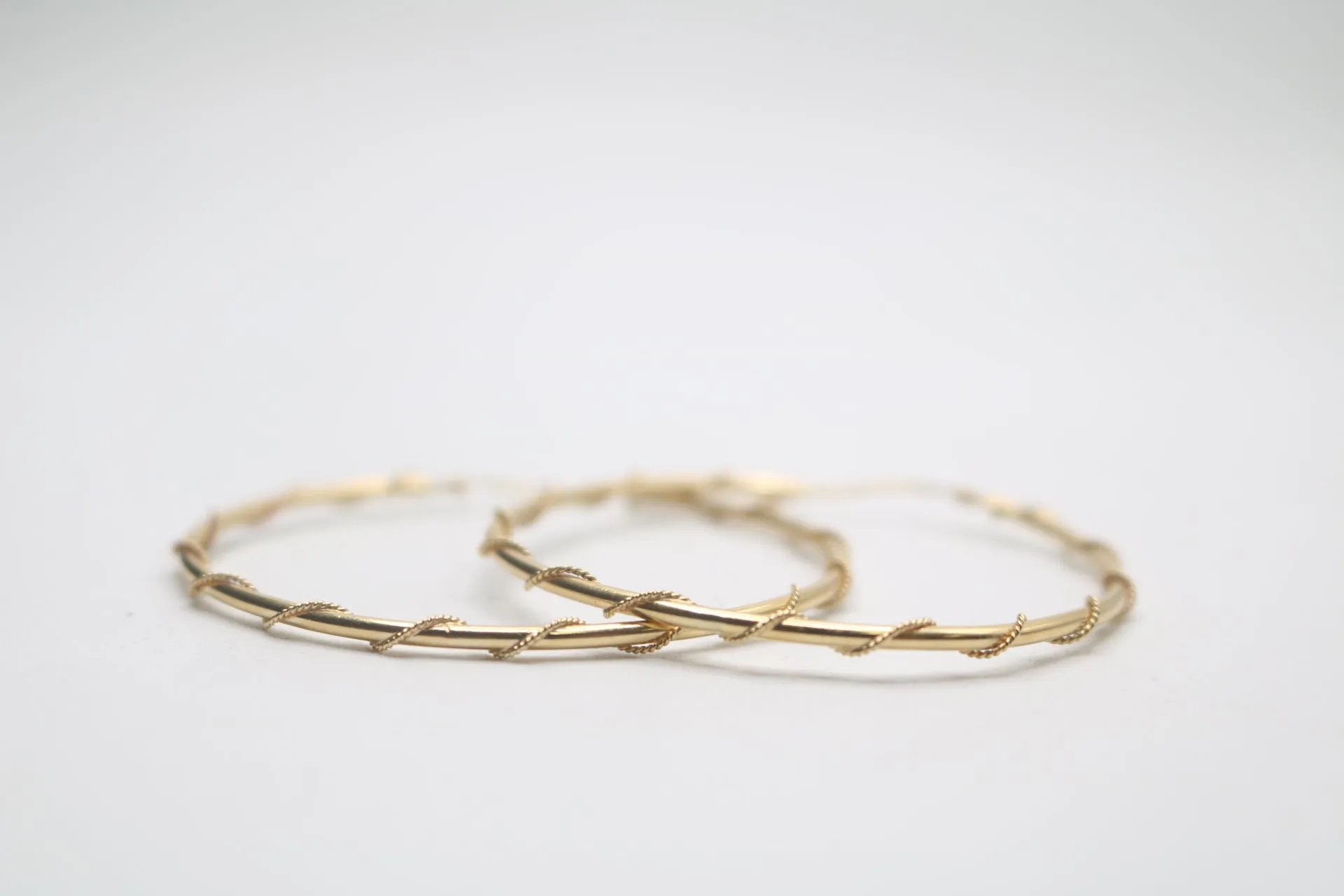 14K Yellow Gold Hoop Earrings (6.3 Grams)