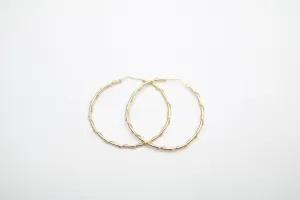 14K Yellow Gold Hoop Earrings (6.3 Grams)