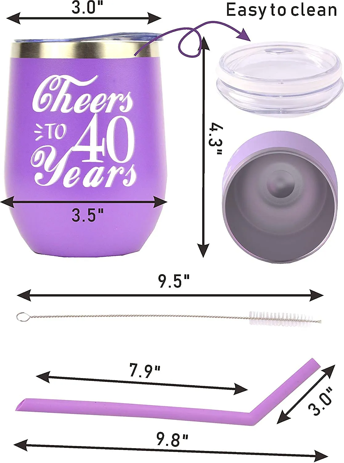 40th Birthday Gifts For Women,40th Birthday Tumbler Set,40 Year Old Tumbler,Birt