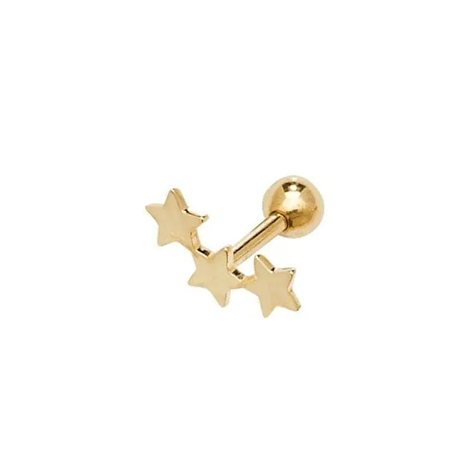 9ct Yellow Gold Constellation Cartilage 6mm Post Stud ES906