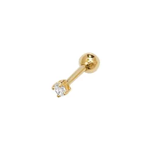 9ct Yellow Gold Zirconia Cartilage 6mm Post Stud ES908