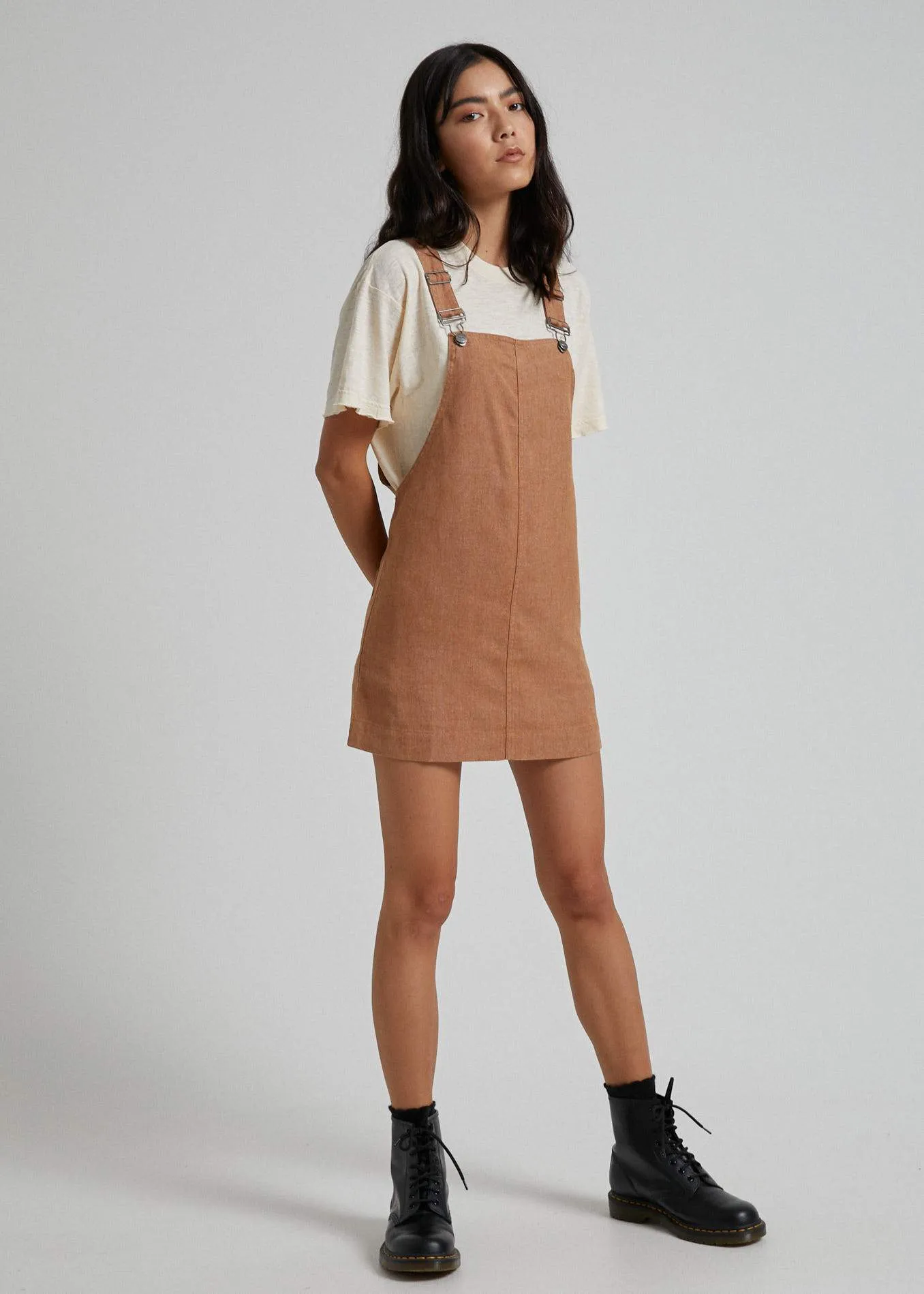 Afends Womens Mae - Hemp Overall Dress - Clay