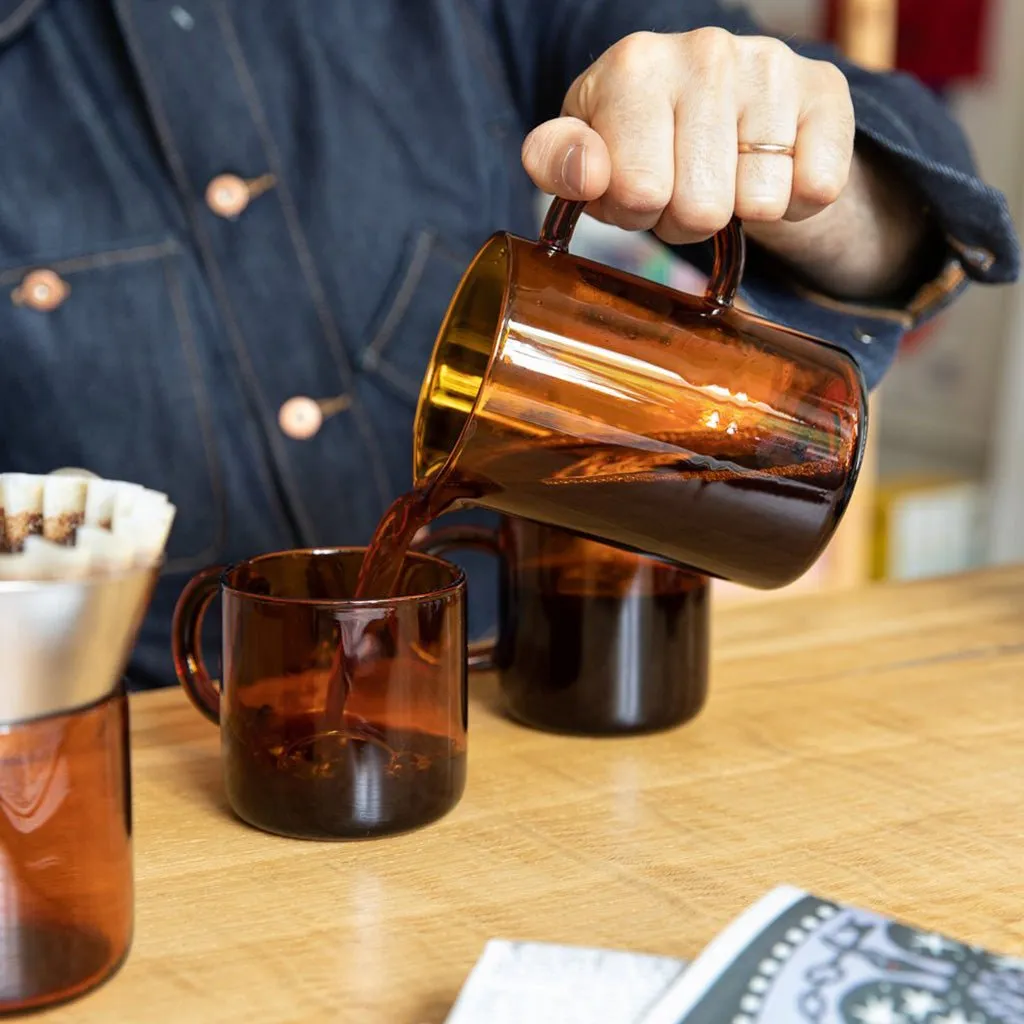 Amber Glass Mugs