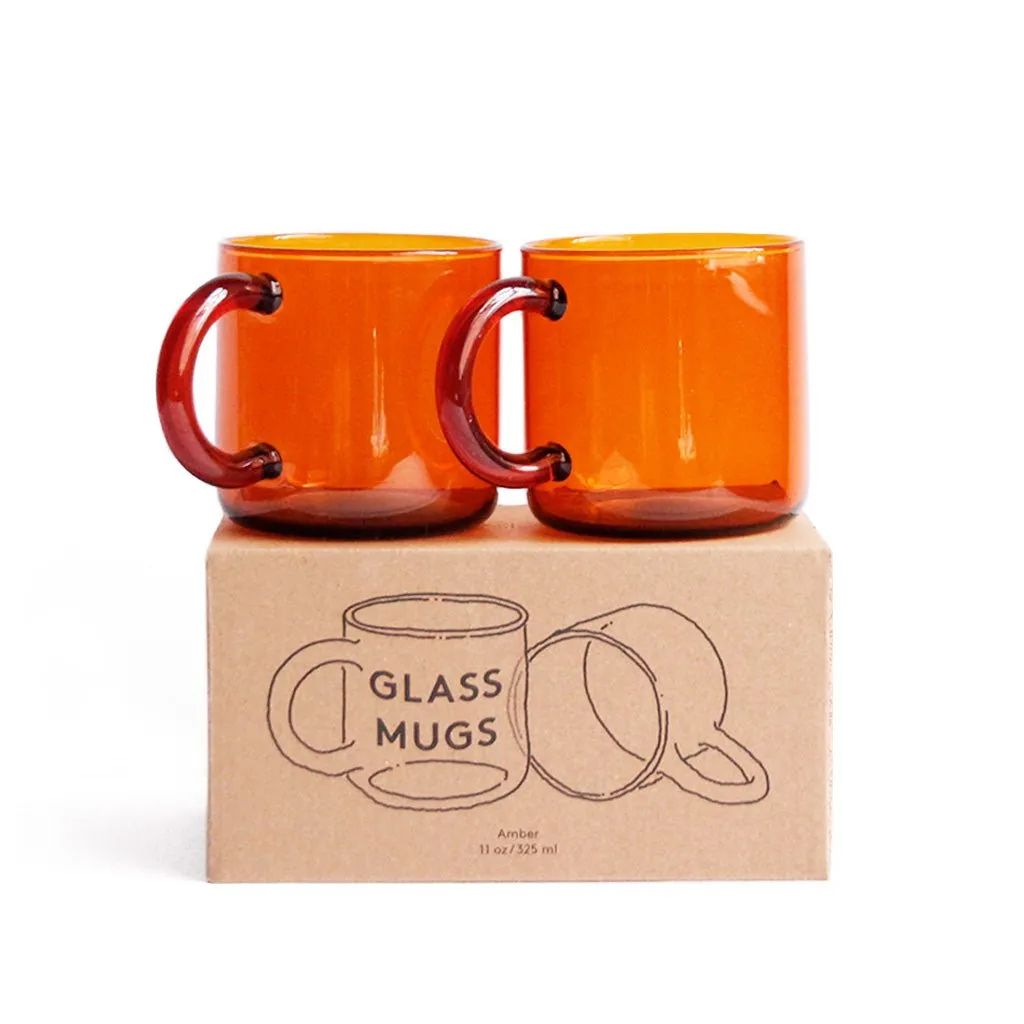 Amber Glass Mugs