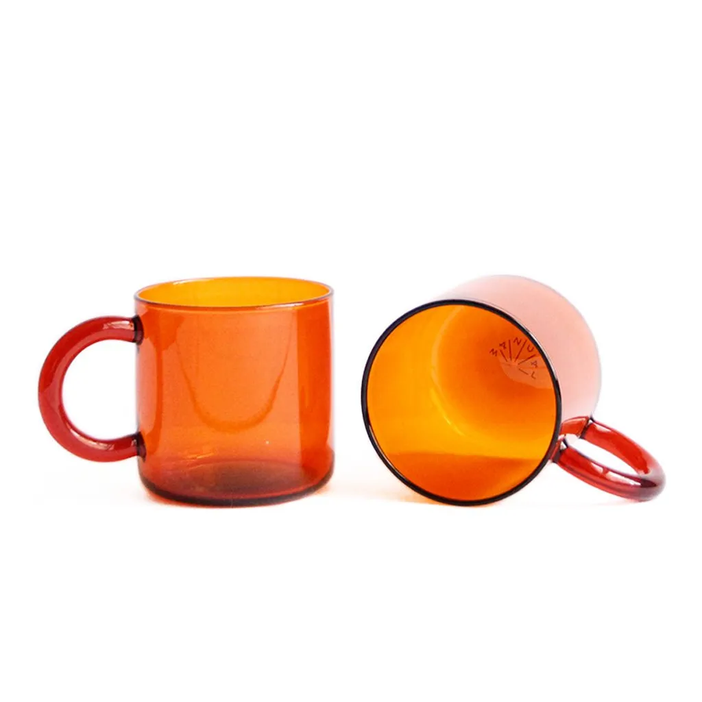 Amber Glass Mugs