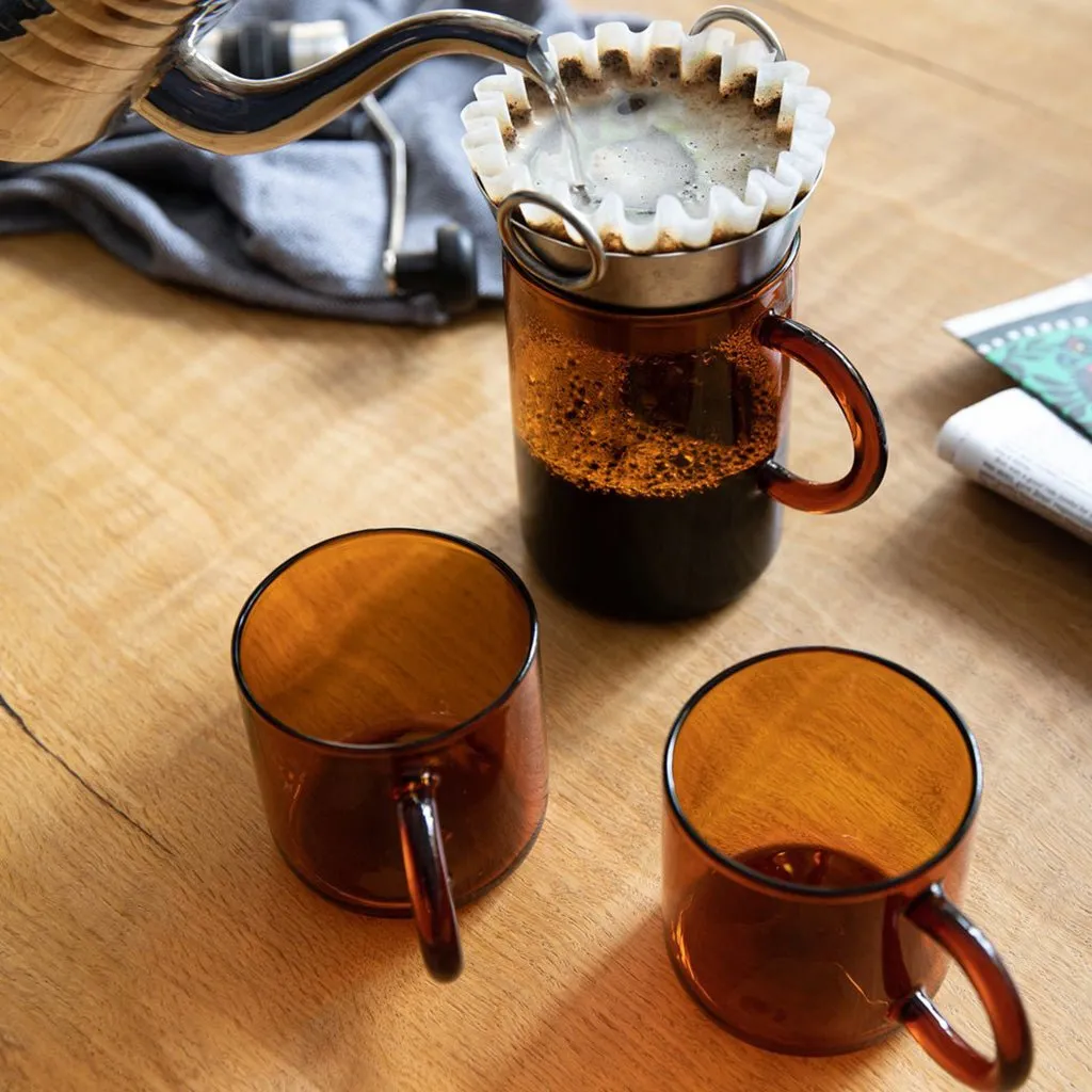 Amber Glass Mugs