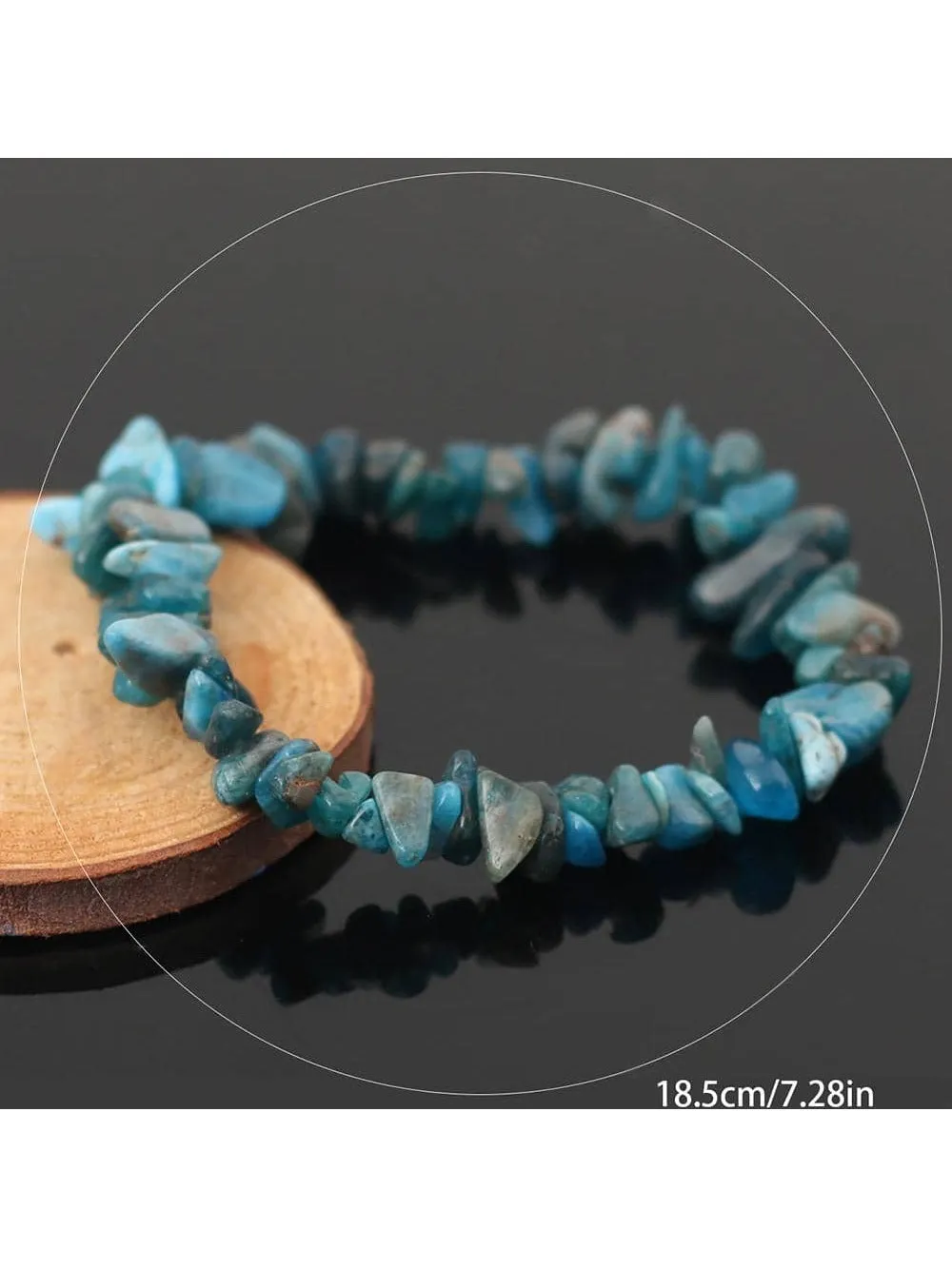 Apatite Natural Gemstone Bracelet Stretch Chip Beads Nuggets Crystal Bracelets