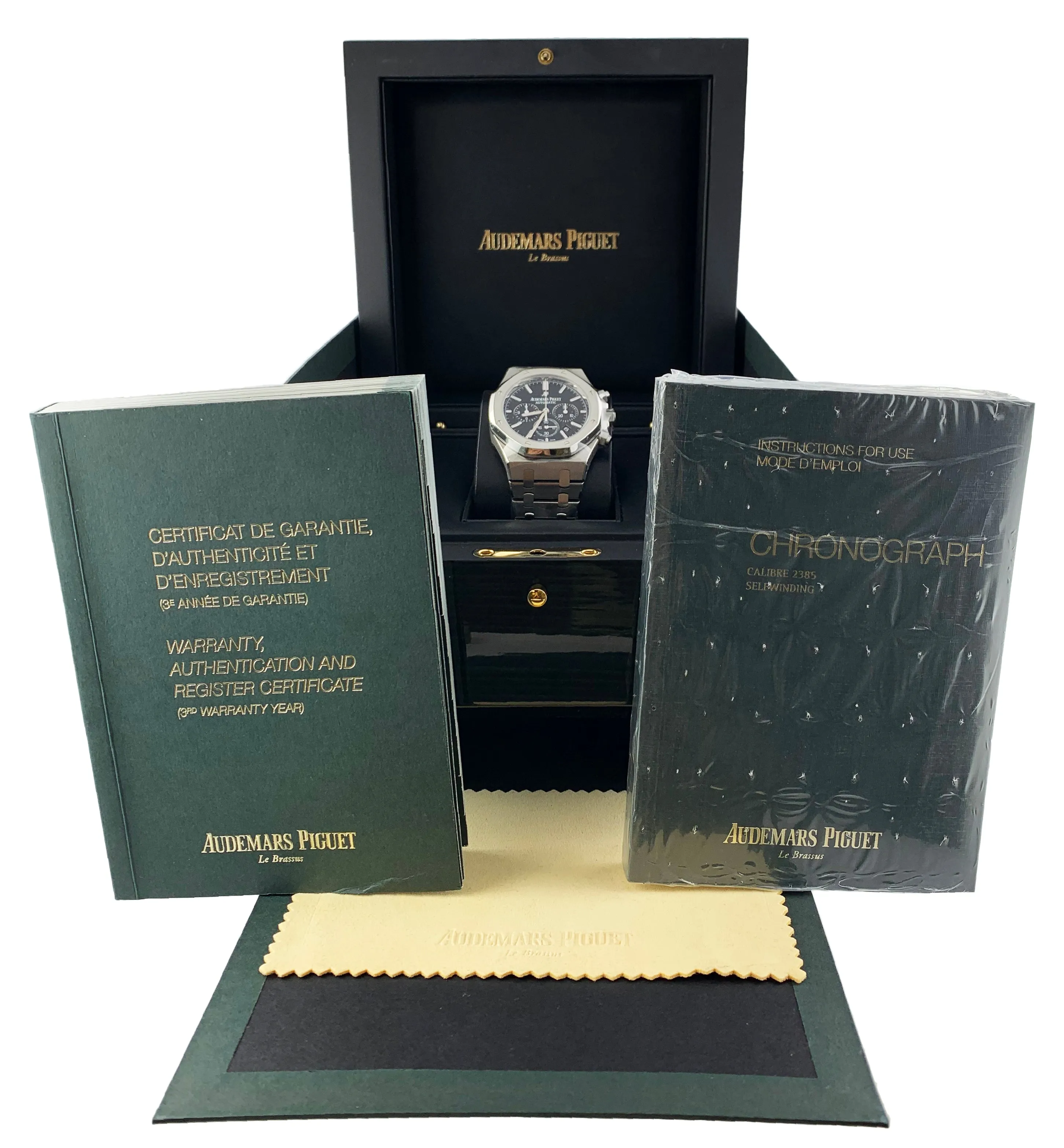 Audemars Piguet Royal Oak 26320ST Black Dial Mens Watch Box & Papers