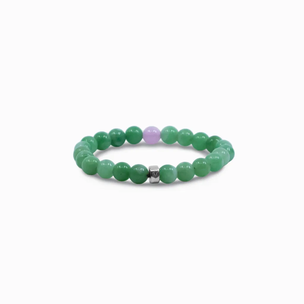 Aventurine and Kunzite Bead Bracelet