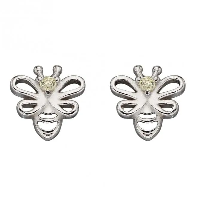 Bee Stud Zirconia Stud Earrings A2081C