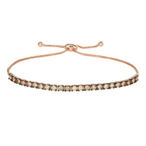 Black & Rose Gold Diamond Bolo Bracelet