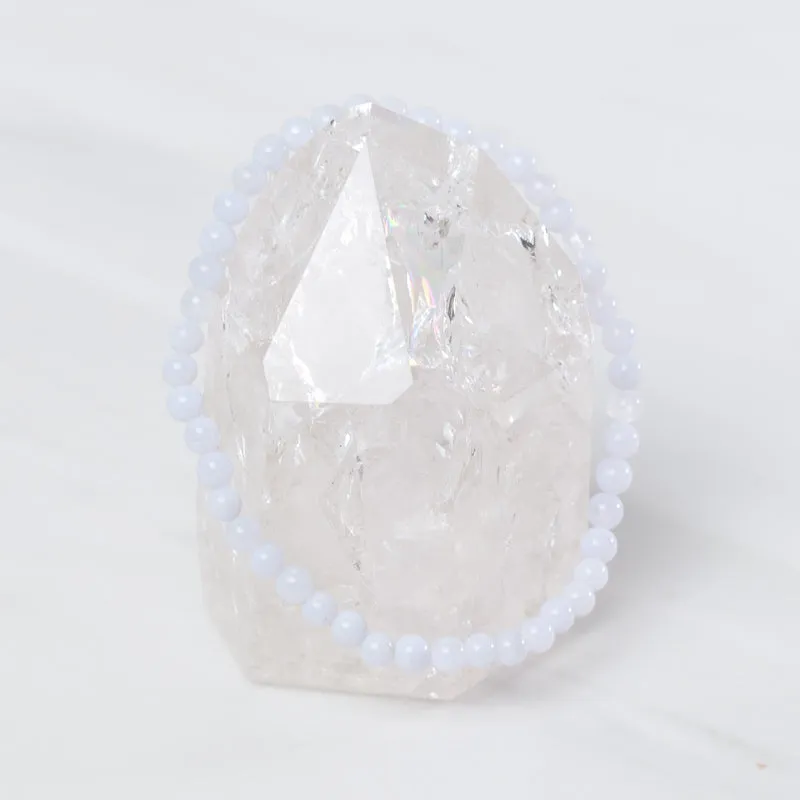 Blue Chalcedony Dainty Bracelet