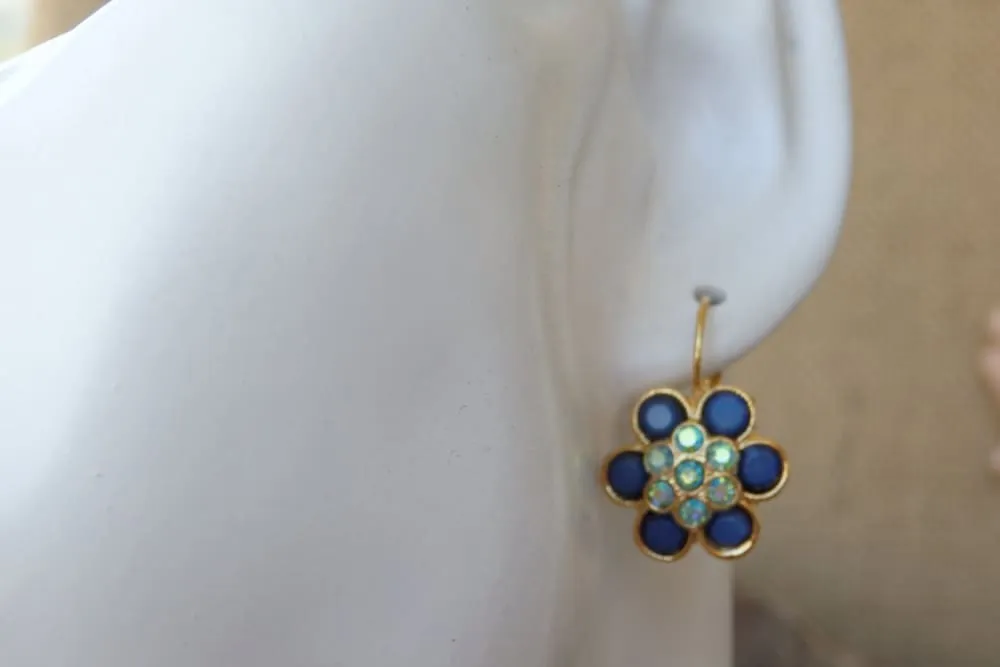 Blue Flower Earrings