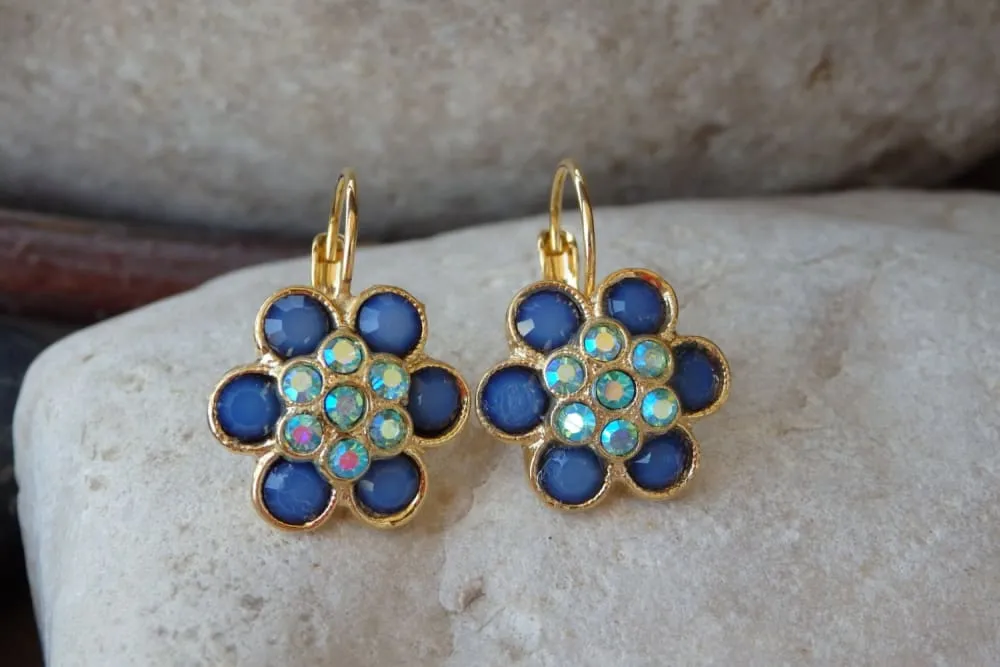 Blue Flower Earrings