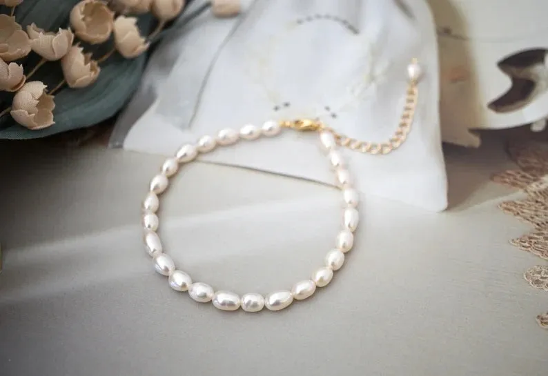 Bora Bora Pearl Mala Bracelet - Balance, Fertility, Calming