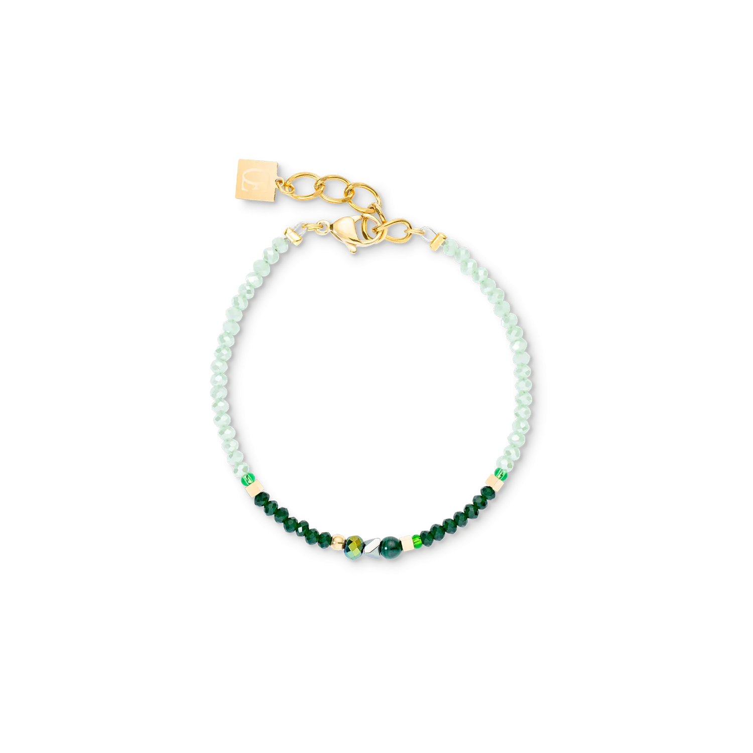 Bracelet Amulet Glamorous Green gold