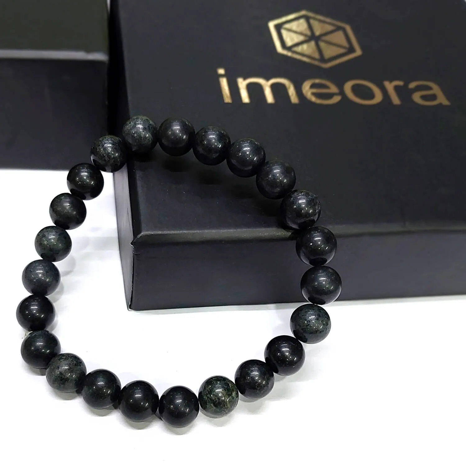 Certified Black Jet 8mm Natural Stone Bracelet