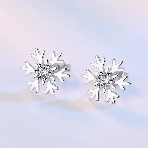 Christmas Snowflake Stud Earrings