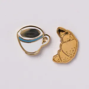 Coffee   Croissant Earrings