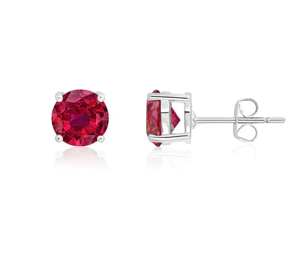 Crislu Ruby Stud Earrings