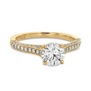 Diamond Engagement Ring with Intensive Band