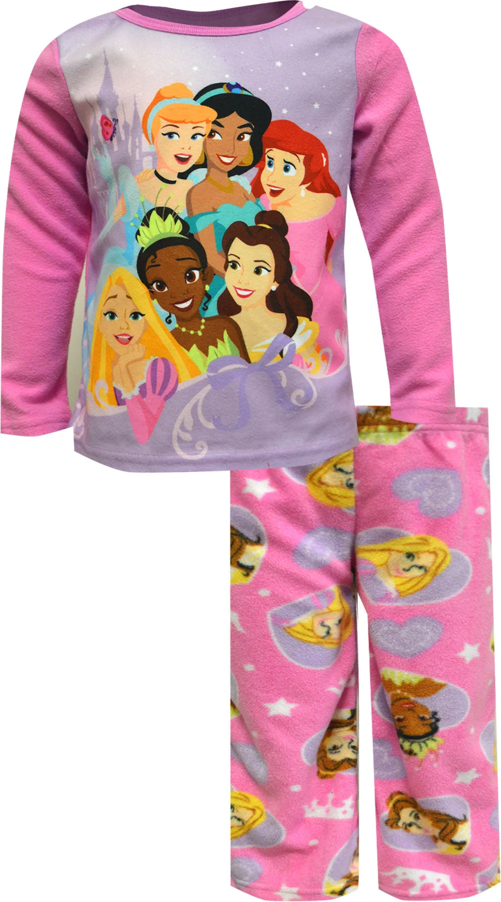 Disney Princesses Pink Fleece Pajama Set