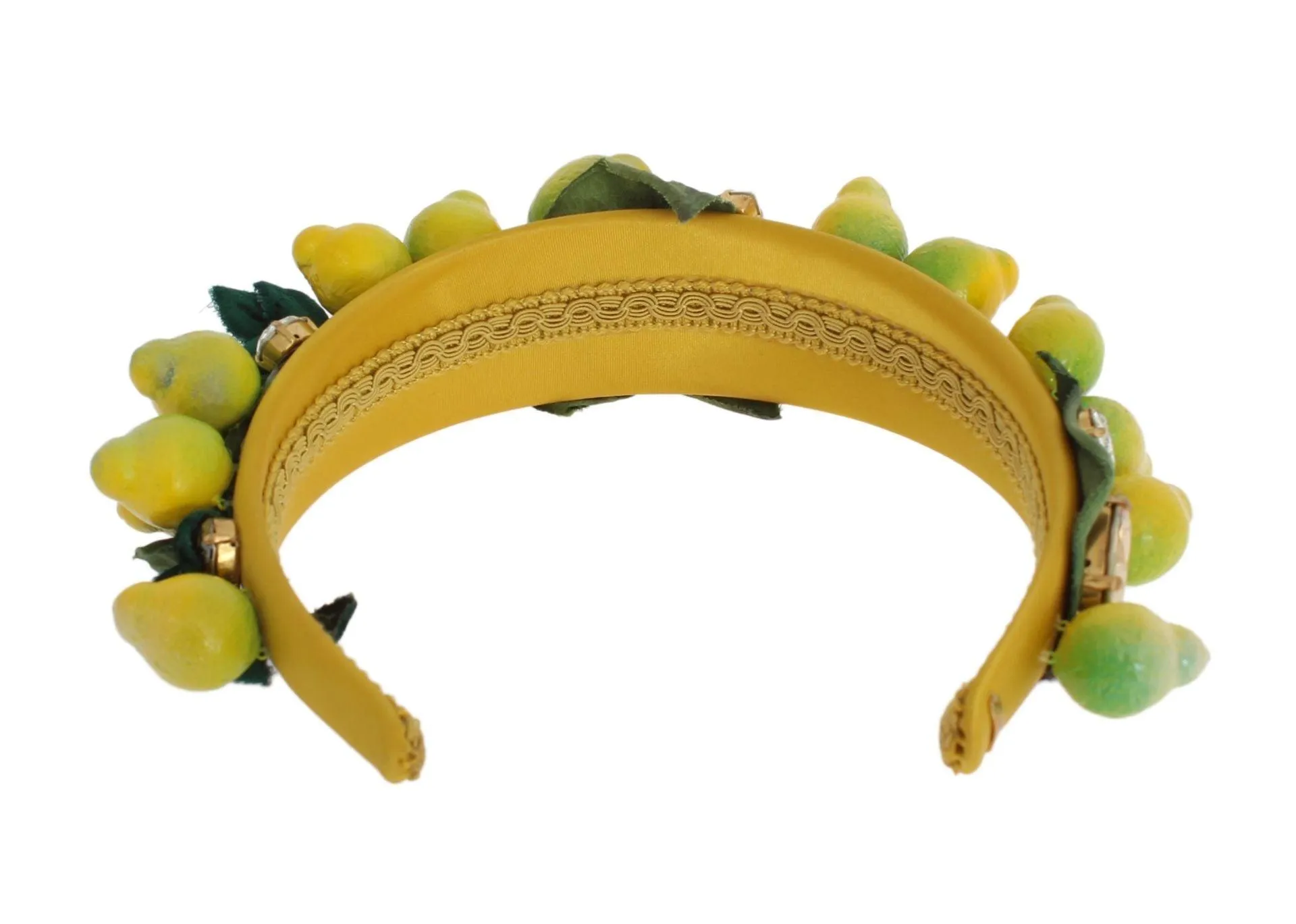 Dolce & Gabbana Yellow Lemons Sicily Crystal Diadem Tiara Headband