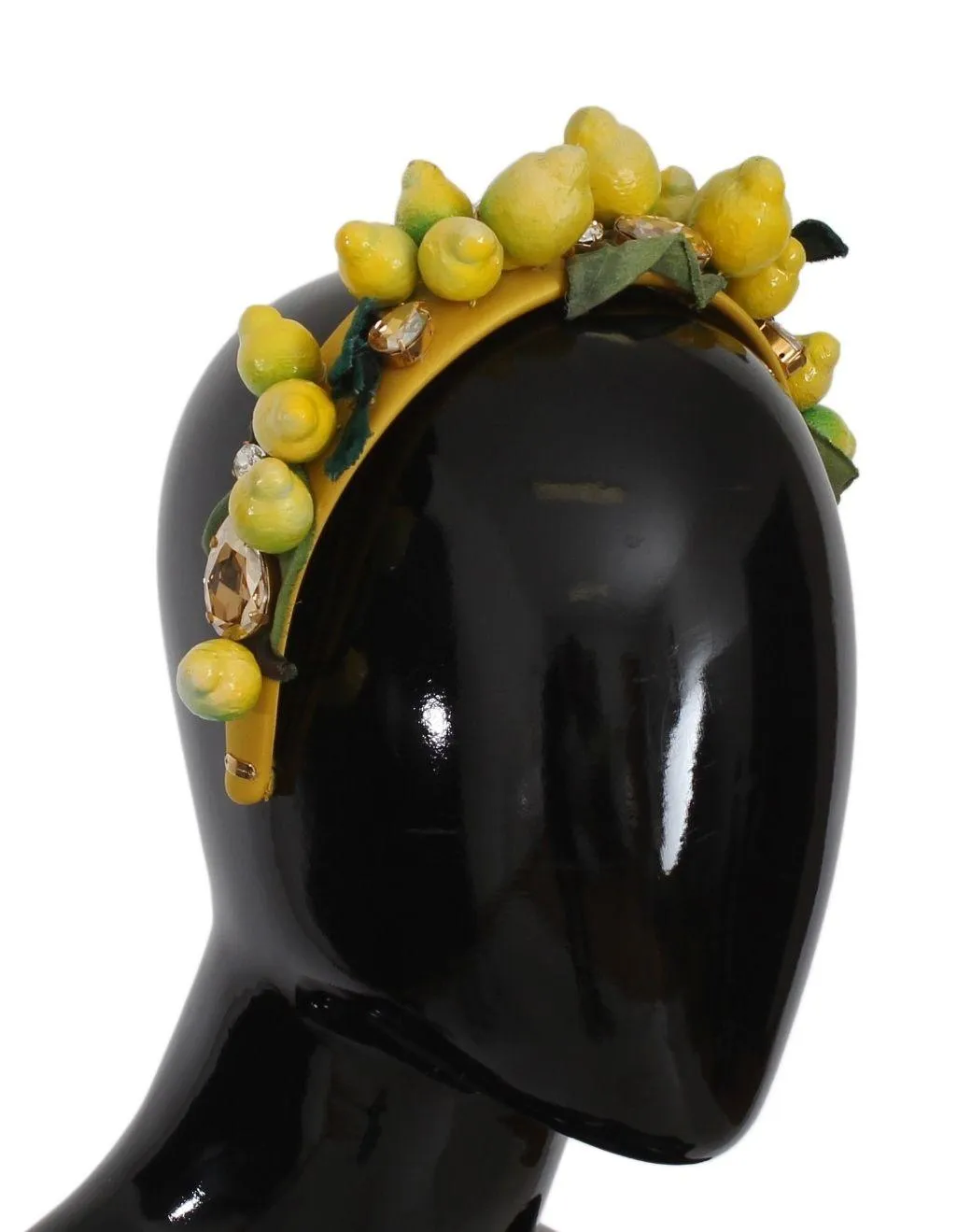 Dolce & Gabbana Yellow Lemons Sicily Crystal Diadem Tiara Headband