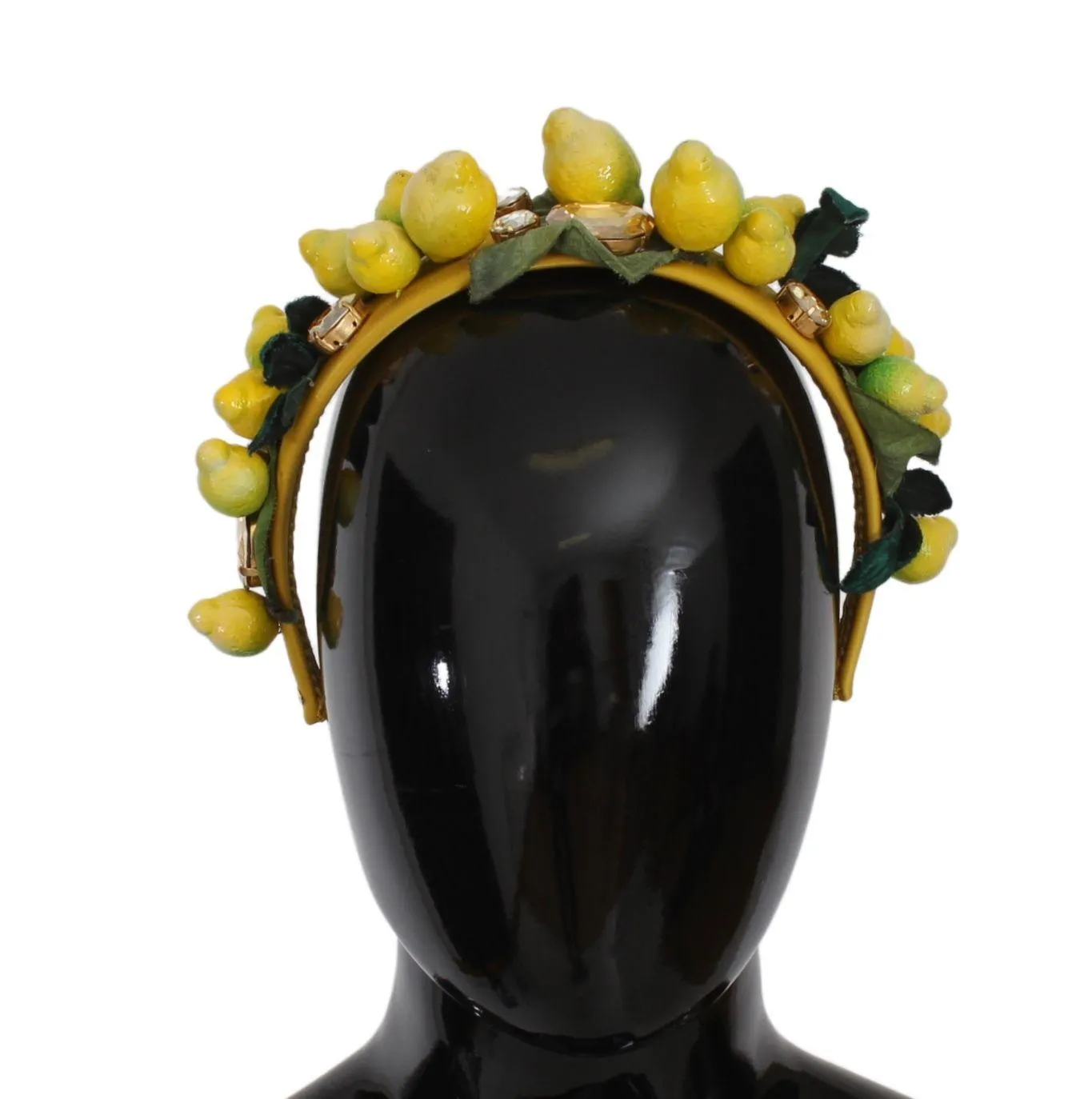 Dolce & Gabbana Yellow Lemons Sicily Crystal Diadem Tiara Headband