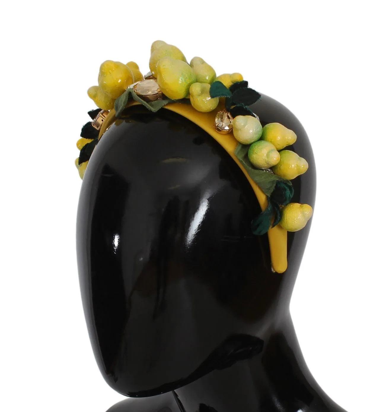 Dolce & Gabbana Yellow Lemons Sicily Crystal Diadem Tiara Headband