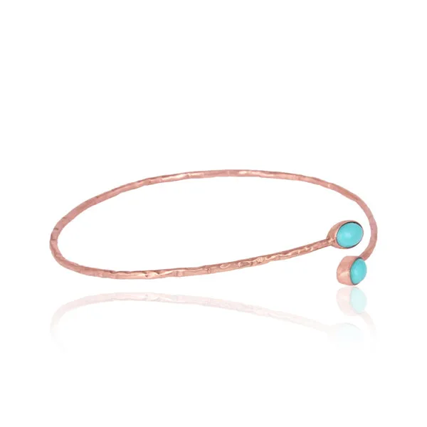 Dual Arizona Turquoise Gemstone Bangle