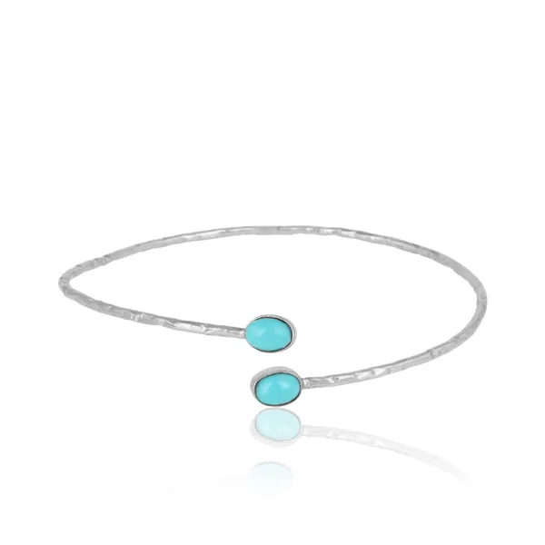 Dual Arizona Turquoise Gemstone Bangle