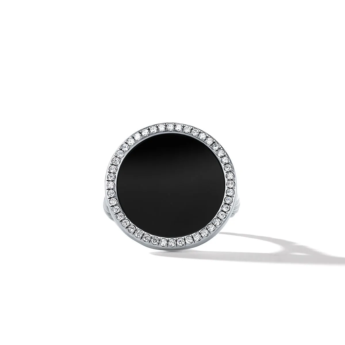 DY Elements Ring with Black Onyx and Pave Diamonds