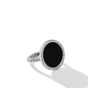 DY Elements Ring with Black Onyx and Pave Diamonds