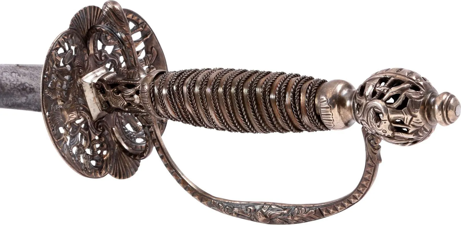 ENGLISH SILVER HILTED SMALLSWORD C.1767