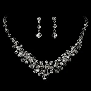 Fabulous Swarovski Crystal Bridal Necklace & Earring Set