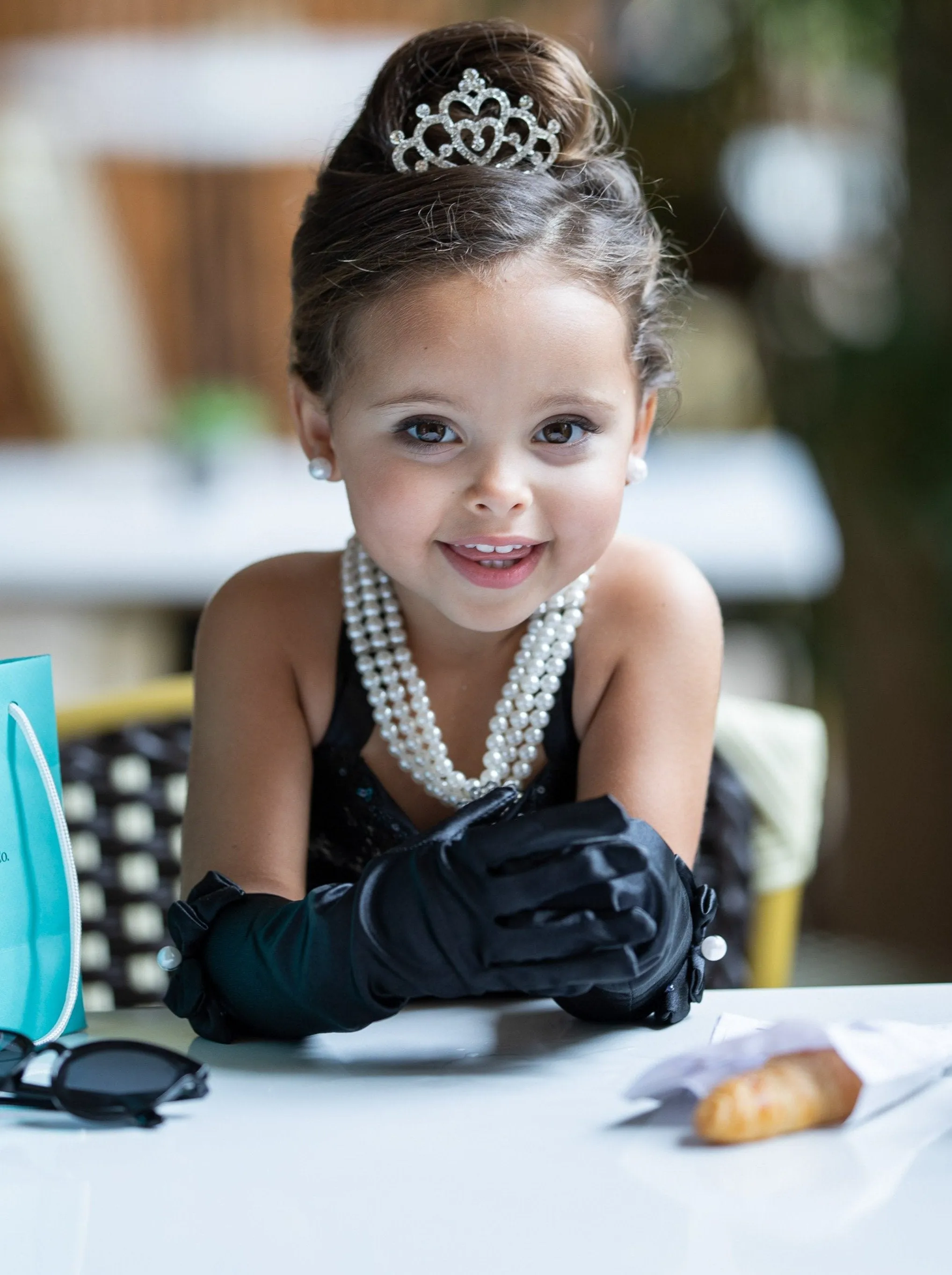 Girls Audrey Hepburn's Breakfast at Tiffany's - Inspired Sequin Tutu Dress Costume