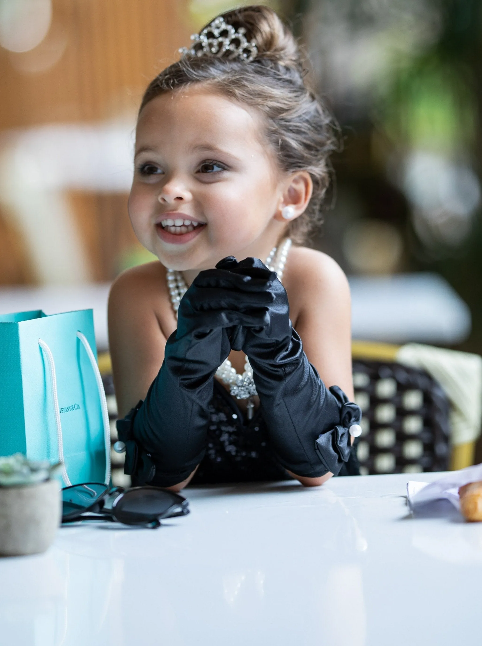 Girls Audrey Hepburn's Breakfast at Tiffany's - Inspired Sequin Tutu Dress Costume