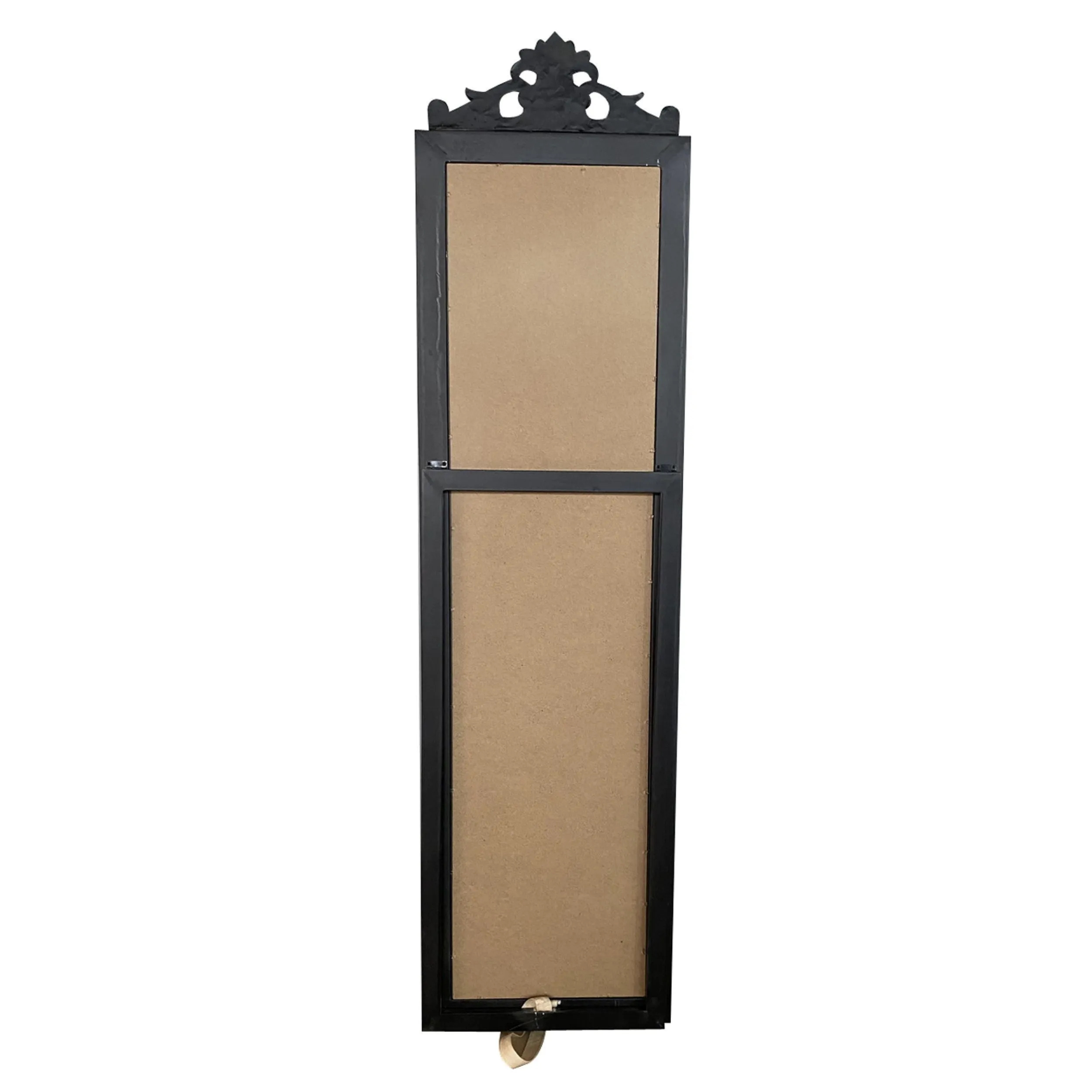 Gisela Full Length Standing Mirror with Decorative Design, Black