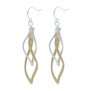 Gold & Silver Twisted Hoop Earrings