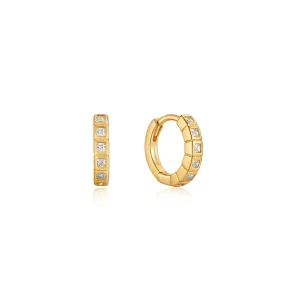 Gold Glam Huggie Hoop Earring