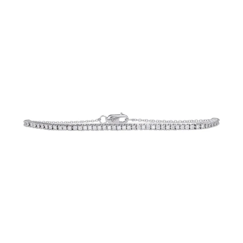 Half Diamond Tennis Bracelet